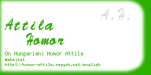 attila homor business card